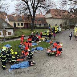 Státní hrad a zámek Český Krumlov hostil výjimečné cvičení složek IZS.