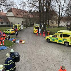 Státní hrad a zámek Český Krumlov hostil výjimečné cvičení složek IZS.