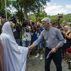 Prezident Pavel ocenil při své návštěvě Jihočeského kraje komunikaci s obcemi.