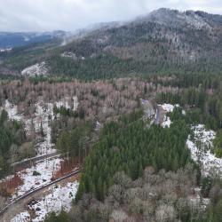 Vltavská cyklostezka v úseku Loučovice-Vyšší Brod.
