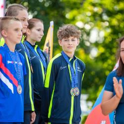 Olympiádu dětí a mládeže letos hostí Jihočeský kraj. Podívejte se na pondělní medailový ceremoniál prostřednictvím fotografií Václava Pancera.