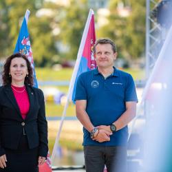 Olympiádu dětí a mládeže letos hostí Jihočeský kraj. Podívejte se na pondělní medailový ceremoniál prostřednictvím fotografií Václava Pancera.