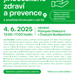 Najděte si čas na prevenci: Jihočeský kraj a VZP zvou do mobilních ordinací na českobudějovické náměstí.