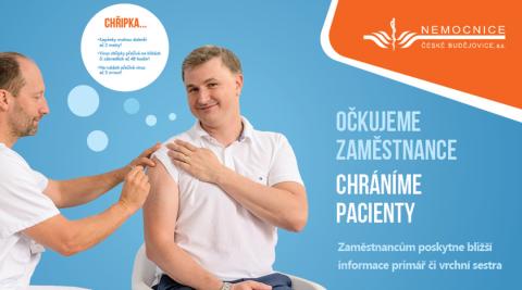 Očkujeme zaměstnance, chráníme pacienty - poster.