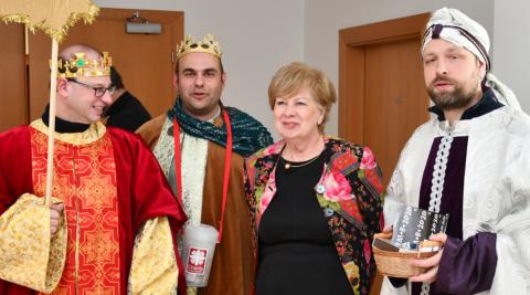 Tři králové s hejtmankou Ivanou Stráskou.
