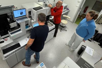 Instalace hematologické linky.